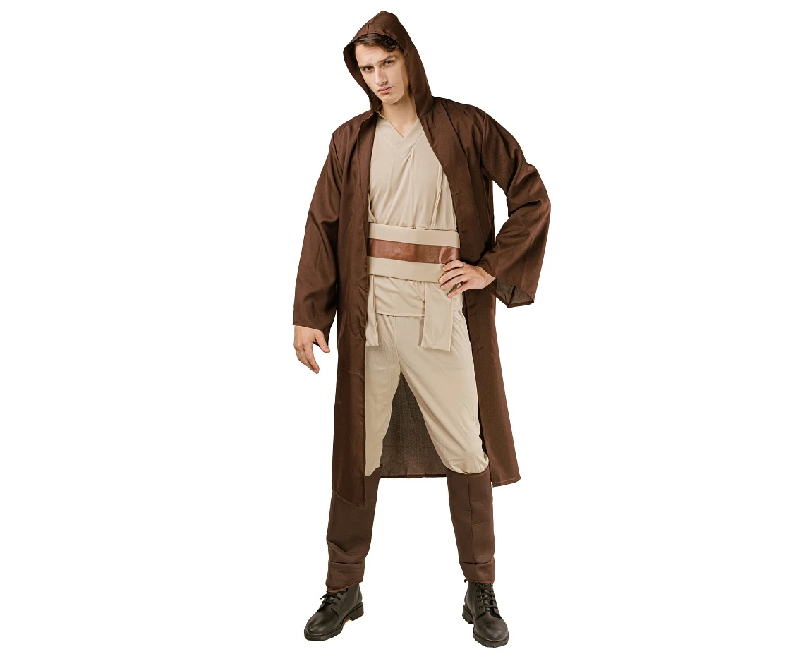 Role play-set for adult Warrior (top, hooded jumpsuit, belt, trousers), size 56